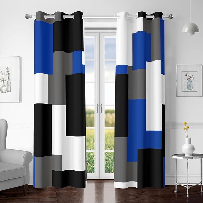 Tyrot Blue Gray 100% Blackout Curtains by TyrotHomeDecor