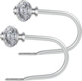 2 Pack Silver Curtain Holdbacks, USFOOK Decorative Drapery Tiebacks, Curtain by USFOOK