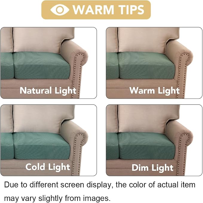 H.VERSAILTEX High Stretch Individual Seat Cushion Covers Sofa Slipcovers Couch - Image 7