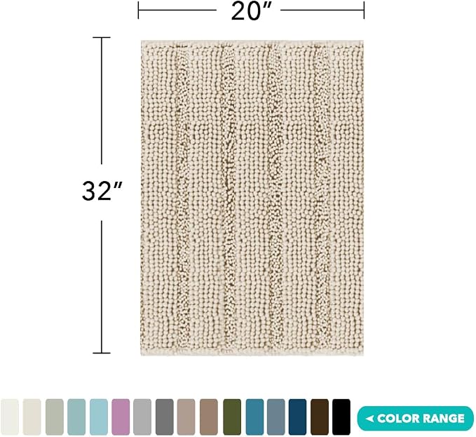 Turquoize Luxury Chenille Bath Rug - Image 2