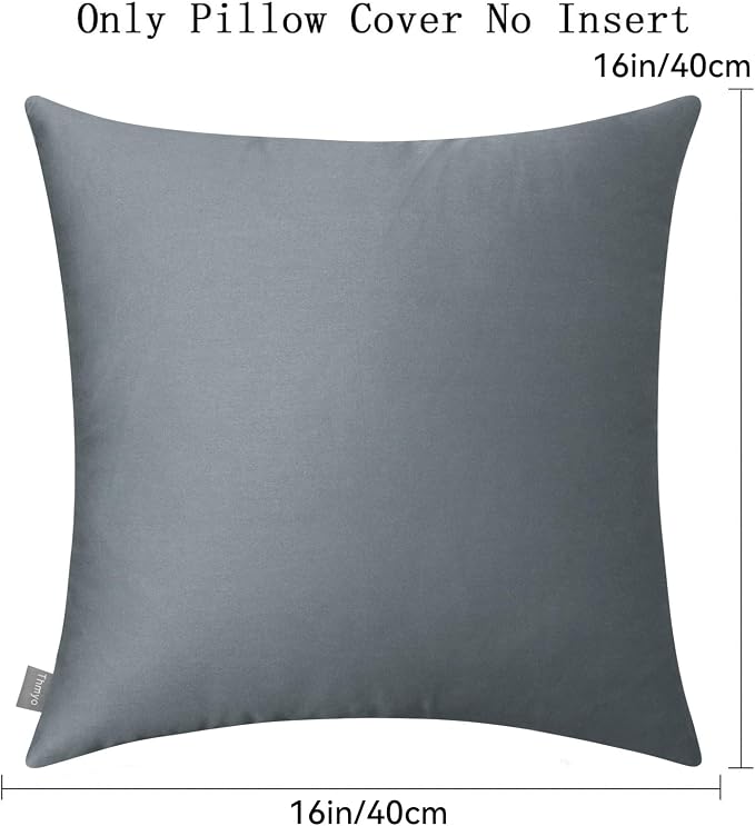 Thmyo 4-Pack 100% Cotton Comfortable Solid Decorative Throw Pillow Case - Image 5