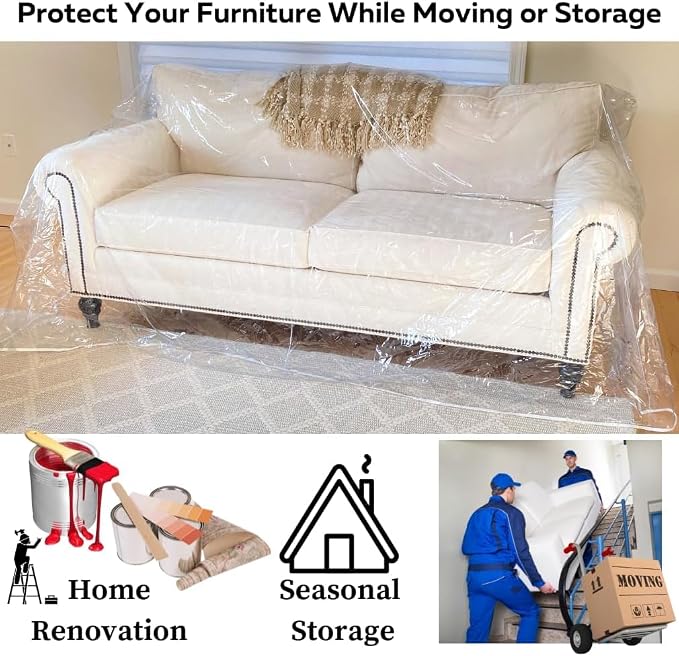 Evelots Clear Couch Cover - Image 6