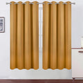 LEMOMO Blackout Curtains 66 x 72 Inch Long Mustard Yellow Curtains Set of 2 by Lemomo