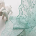 YJ YANJUN Vintage Lace Curtains 63 Inch Length-Victorian Floral Aqua Sheer by YJYANJUN