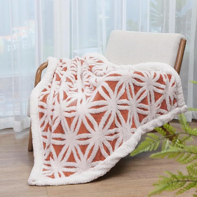 LOMAO Sherpa Fleece Blanket for Mom Cozy Soft Throw Blanket for Women Men - Image 2