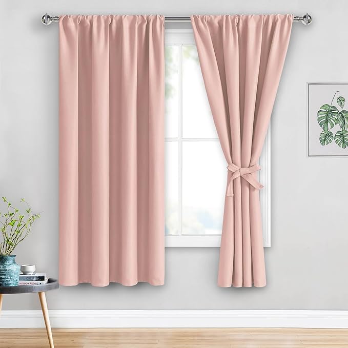 JIUZHEN Pink Blackout Curtains for Gril Room by JIUZHEN