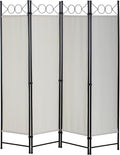FDW 4 Panel Room Divider and Folding Portable Partition Screen, 6FT Wall by FDW