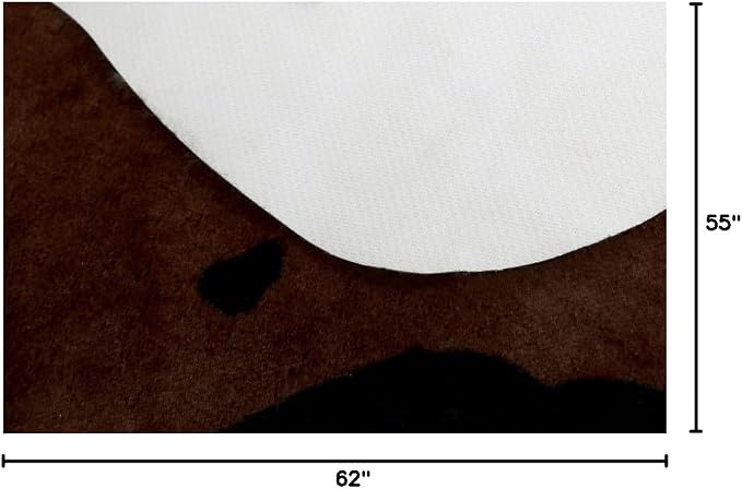 MustMat Faux Cowhide Rug 4'7''×5'3'' Cute and Soft Animal Print Area Rug - Image 2
