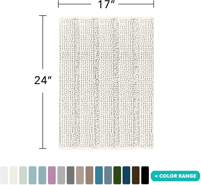 Turquoize Luxury Chenille Bath Rug - Image 2