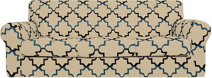 Easy-Going Print 4 Pieces Oversized Stretch Soft Couch Cover by Easy-Going
