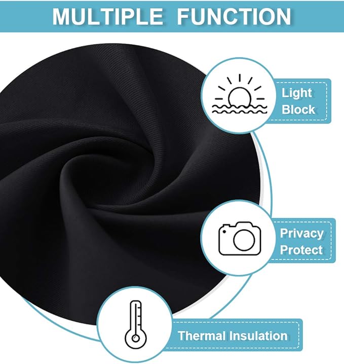 RYB HOME Cafe Blackout Curtains 24 inch Length, RV Curtains - Image 6
