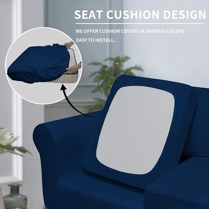 Easy-Going 3 Pieces Stretch Soft Couch Cover - Image 3