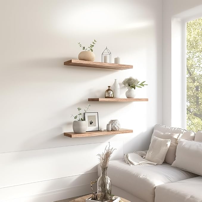 GXYAWPJ Light Wood Floating Shelves - Image 7