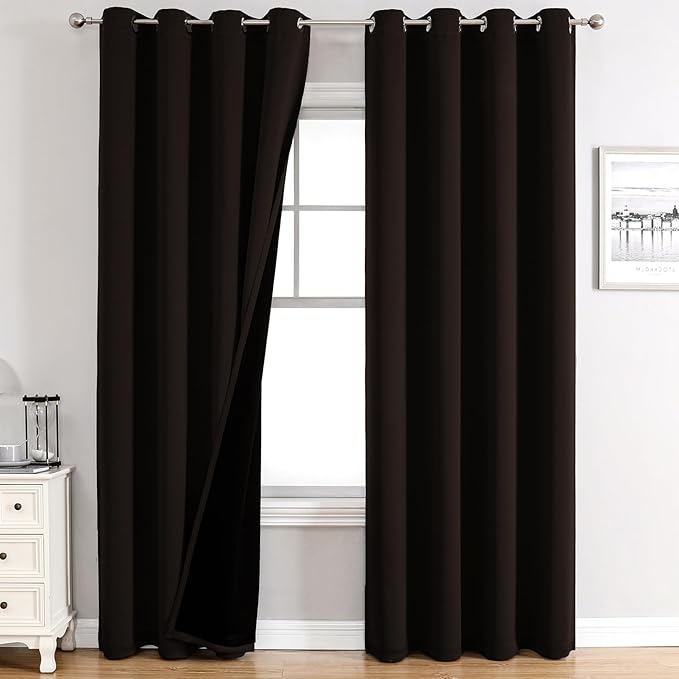 ChrisDowa 100% Blackout Curtains 80 inch Long by ChrisDowa