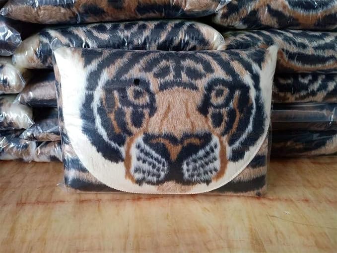 Tiger Printed Skin Area Rug, Faux Fur Rug Area Artificial Carpet, Simulation - Image 7