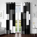 Tyrot Black Grey 100% Blackout Curtains by TyrotHomeDecor