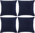 Fancy Homi 4 Packs Navy Blue Decorative Throw Pillow Covers 26x26 Inch by Fancy+Homi