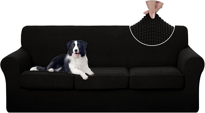 U-NICE HOME 4 Pieces Stretch Couch Cover Sofa Cover Washable Sofa Slipcover by U-NICEHOME