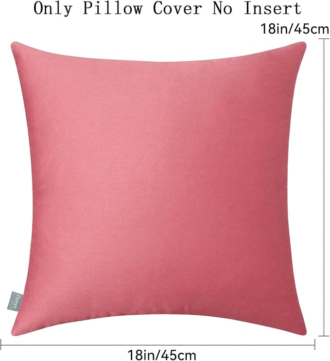 Thmyo 4-Pack 100% Cotton Comfortable Solid Decorative Throw Pillow Case - Image 5