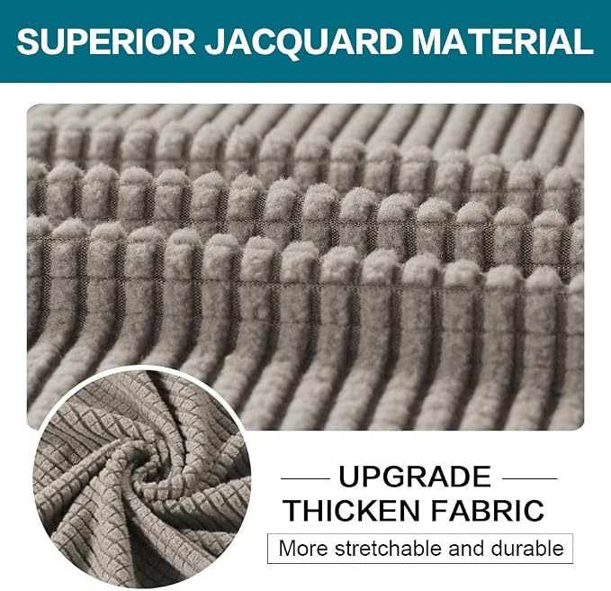 Turquoize 4 Piece Couch Covers for 3 Cushion Couch Sofa Pet Friendly Stretch - Image 3