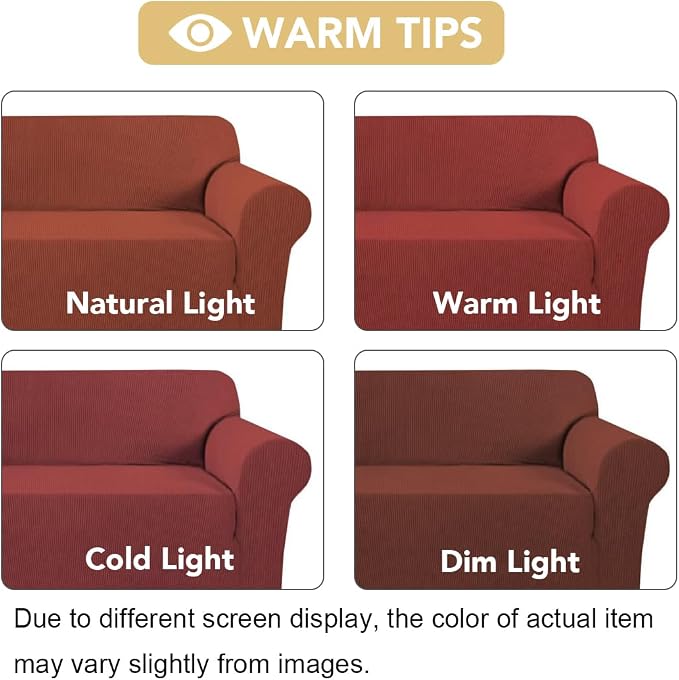 H.VERSAILTEX Stretch Couch Cover Loveseat Covers - Image 3