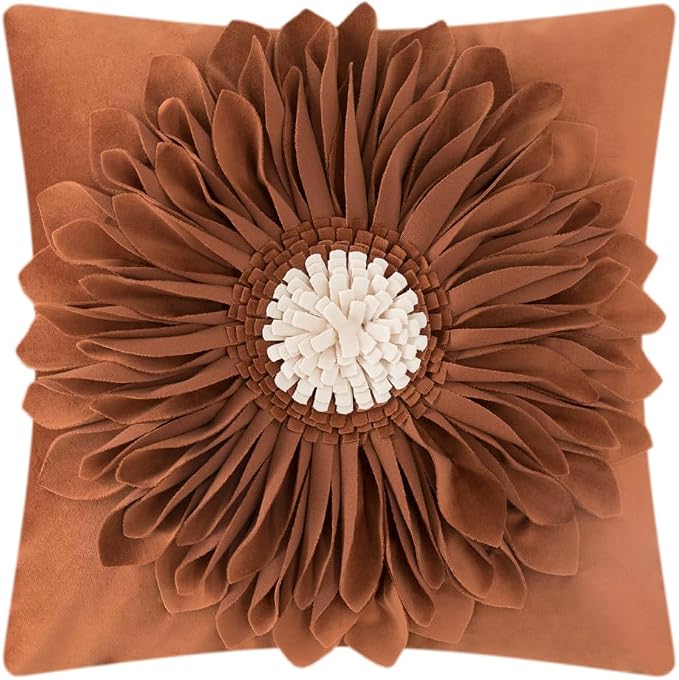 OiseauVoler 3D Sunflower Throw Pillow Cover Decorative Handmade Pillowcases by OiseauVoler