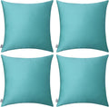 Thmyo 4-Pack 100% Cotton Comfortable Solid Decorative Throw Pillow Case Square by Thmyo