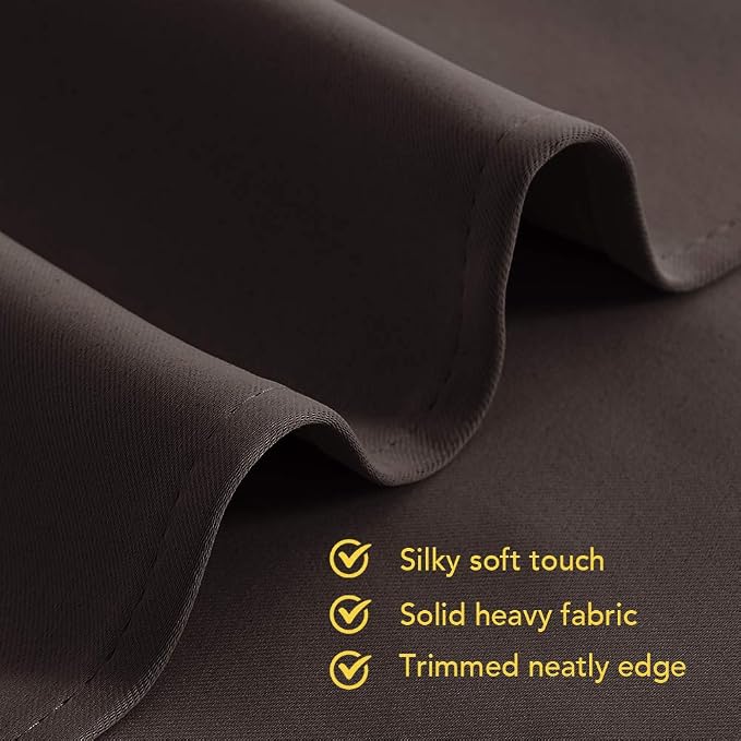 NICETOWN Blackout Window Curtains 70" L, 2 Panels, 34 inch, Toffee Brown - Image 5