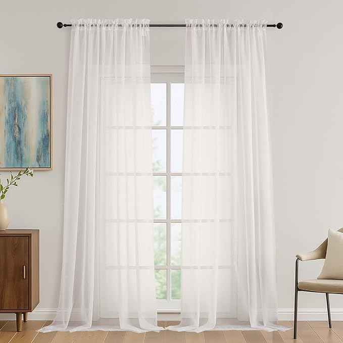 OVZME Ivory Bedroom Curtains 96 Length by OVZME
