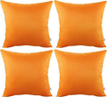 Thmyo 4-Pack 100% Cotton Comfortable Solid Decorative Throw Pillow Case Square by Thmyo