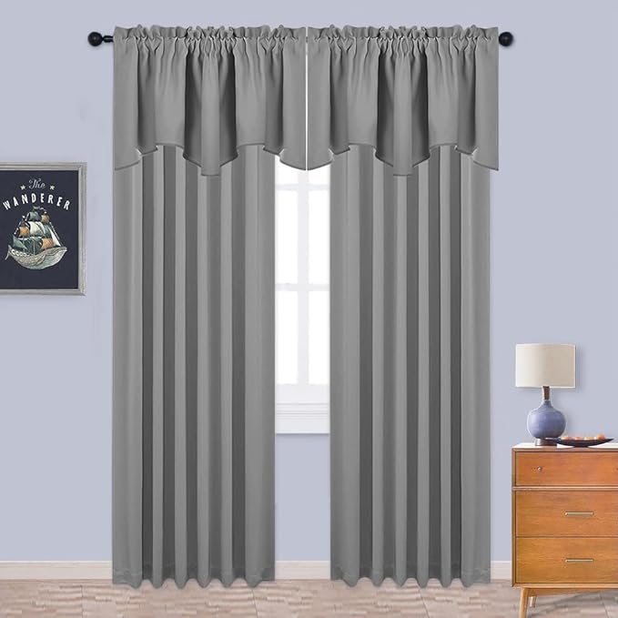NICETOWN Silver Grey Valances for Windows - Image 5