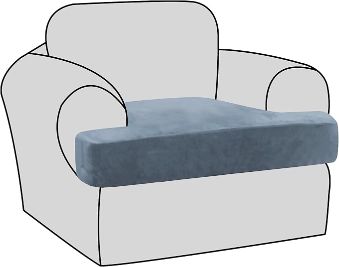 H.VERSAILTEX Stretch Velvet T Cushion Chair Covers by HVERSAILTEX