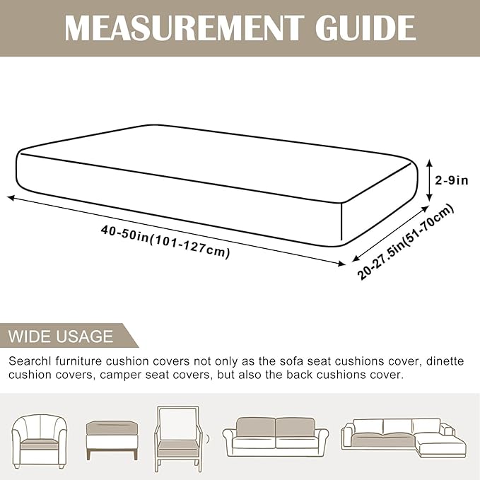 SearchI PU Leather Sofa Couch Cushion Covers Replacement Reversible Cushion - Image 4