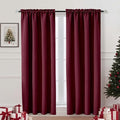 OVZME Christmas Burgundy Blackout Curtains by OVZME