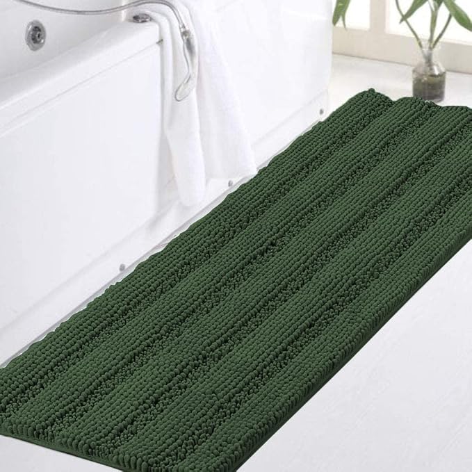 Turquoize Chenille Extra Long Shaggy Kitchen Rugs and Mats Non Slip Absorbent by Turquoize