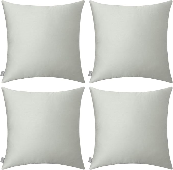Thmyo 4-Pack 100% Cotton Comfortable Solid Decorative Throw Pillow Case Square by Thmyo