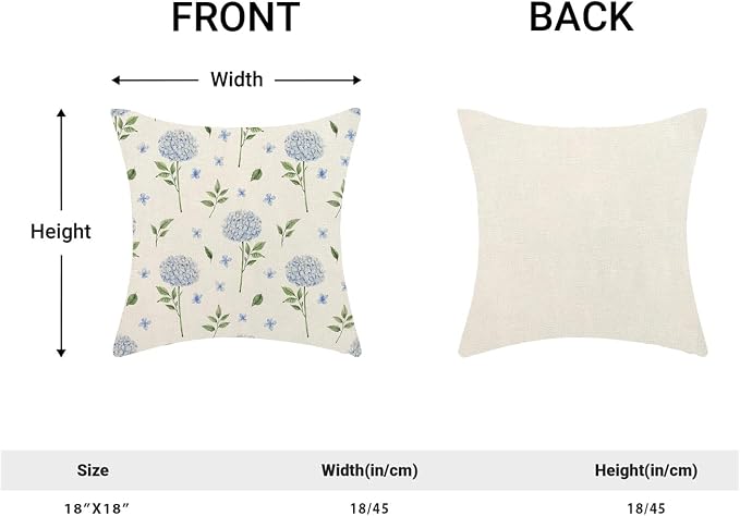 AEIOAE Spring Pillow Covers 18x18 Inch Set of 2, Floral Summer Outdoor Seasonal - Image 5