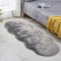 24"x71" Light Gray Faux Fur Area Rug -Shaggy Sheepskin Fluffy Carpet Art Rugs by Unknown