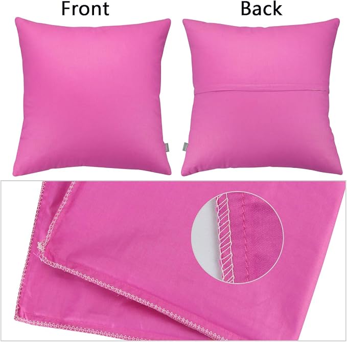 Thmyo 4-Pack 100% Cotton Comfortable Solid Decorative Throw Pillow Case - Image 6