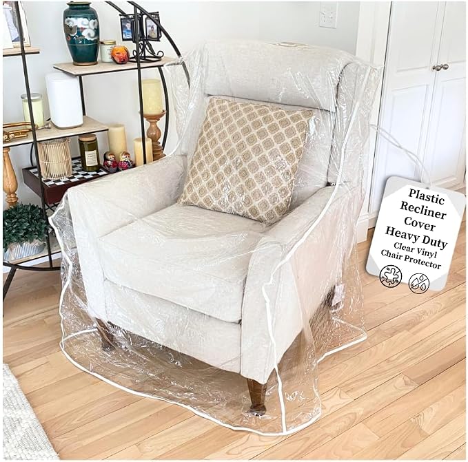 Evelots Clear Plastic Recliner Cover by Evelots
