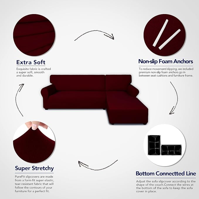 PureFit Super Stretch Sectional Couch Covers - Image 3