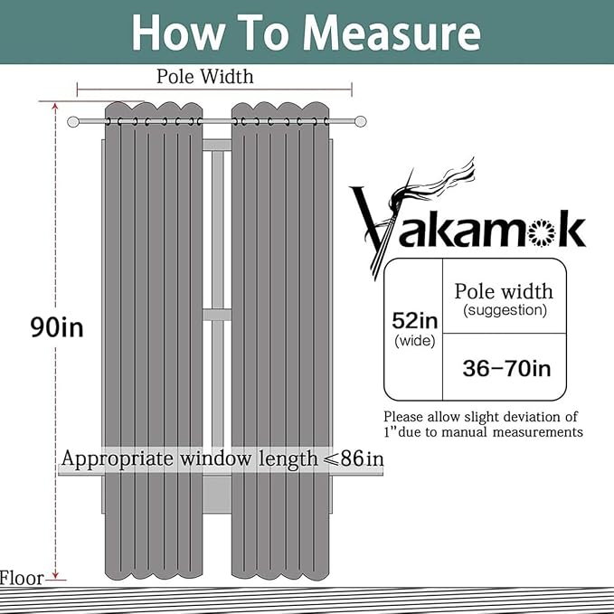 Yakamok Dove Grey Room Darking 90 Inch Length 2 Panel Sets - Image 7