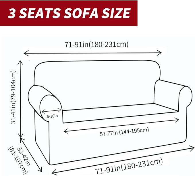 YEMYHOM Couch Cover Latest Jacquard Design High Stretch Sofa Covers - Image 5