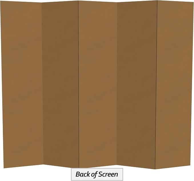 6 ft. Tall White Temporary Cardboard Folding Screen - Image 6