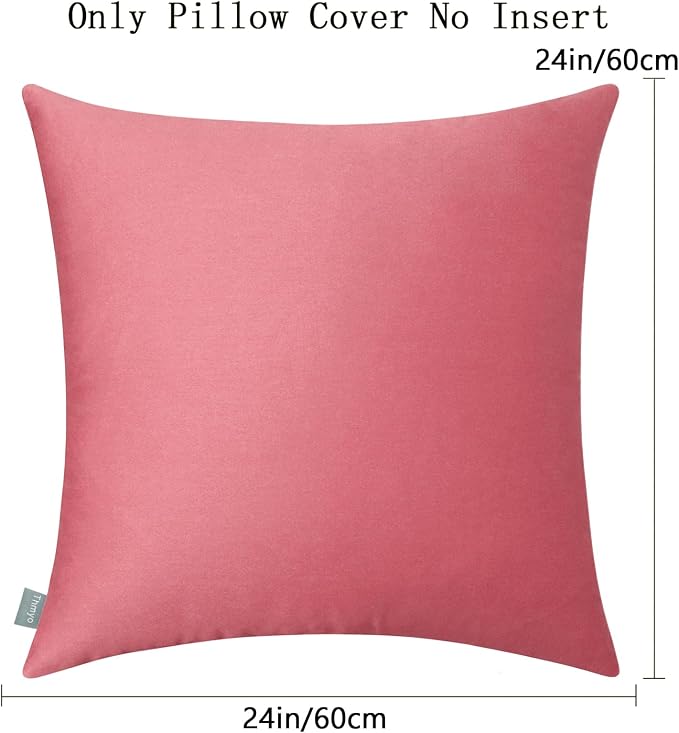 Thmyo 4-Pack 100% Cotton Comfortable Solid Decorative Throw Pillow Case - Image 5