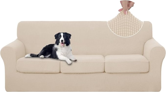 U-NICE HOME 4 Pieces Stretch Couch Cover Sofa Cover Washable Sofa Slipcover by U-NICEHOME