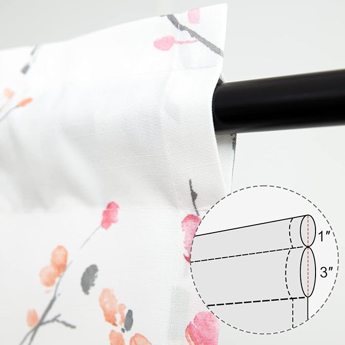 Leeva Colorful Flower Farmhouse Valance, 1 Pack Rod Pocket Privacy Small Drape - Image 4