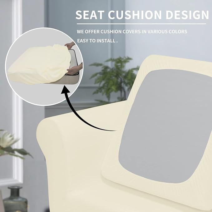 Easy-Going 4 Pieces Oversized Stretch Soft Couch Cover - Image 4