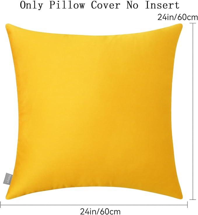 4-Pack 100% Cotton Comfortable Solid Decorative Throw Pillow Case, Thmyo Square - Image 6