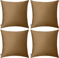 4-Pack 100% Cotton Comfortable Solid Decorative Throw Pillow Case, Thmyo Square by Thmyo